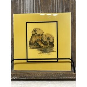 Jerry Sawitz Ceramic Tile Otter Wall Art  1991 Monterey Bay Aquarium